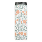 Bouteilles Isothermes Motif rustique avec fleurs roses (Dos)
