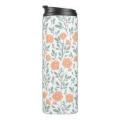 Bouteilles Isothermes Motif rustique avec fleurs roses (Tourné sur la droite)