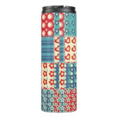 Bouteilles Isothermes Motif sans couture. Arrière-groupe patchwork vinta (Dos)