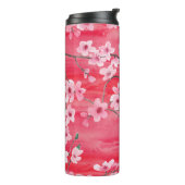 Bouteilles Isothermes Motif sans couture avec Belle fleur de cerisier (Tourné sur la gauche)