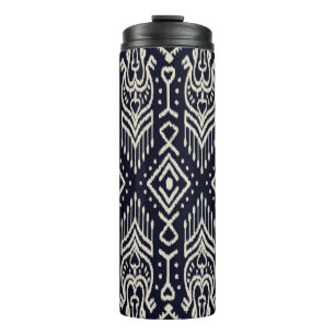 Bouteilles Isothermes Motif sans couture avec broderie. Tissu Ikat. Eth