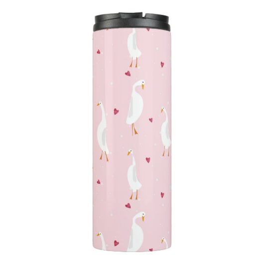 Bouteilles Isothermes Motif sans couture avec canard mignon avec coeur s (Dos)