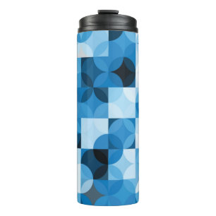 Bouteilles Isothermes Motif sans couture avec cercles. dossier bleu Abst