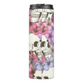 Bouteilles Isothermes Motif sans couture avec crânes trouver des fleurs (Dos)