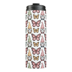 Bouteilles Isothermes Motif sans couture avec des gnomes et des papillon