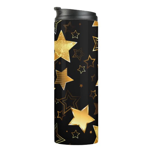 Bouteilles Isothermes Motif sans couture avec étoiles d'or (Tourné sur la droite)