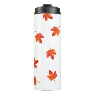 Bouteilles Isothermes Motif sans couture avec feuilles d'automne. Aquare