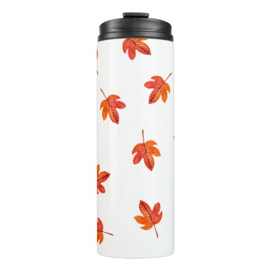 Bouteilles Isothermes Motif sans couture avec feuilles d'automne. Aquare (Devant)