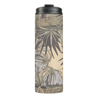 Bouteilles Isothermes Motif sans couture avec feuilles de palme, motif l