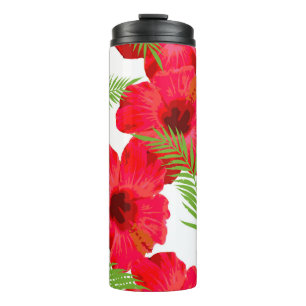 Bouteilles Isothermes Motif sans couture avec fleur tropicale, feuilles