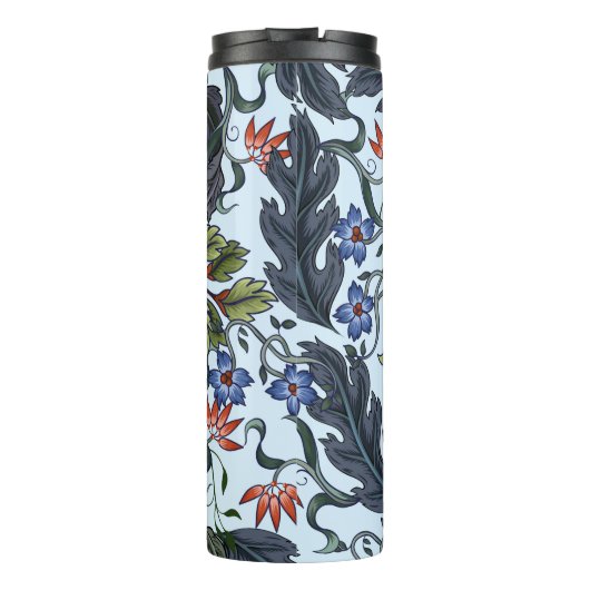 Bouteilles Isothermes Motif sans couture avec fleurs dans le style art d (Dos)