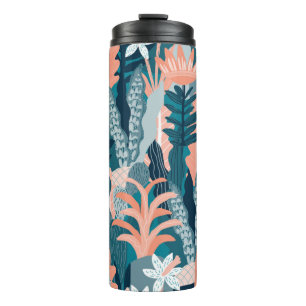 Bouteilles Isothermes Motif sans couture avec fleurs d'imaginaire, mur n