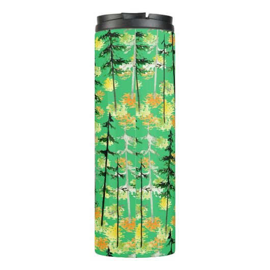 Bouteilles Isothermes Motif sans couture avec forêt d'automne (Dos)