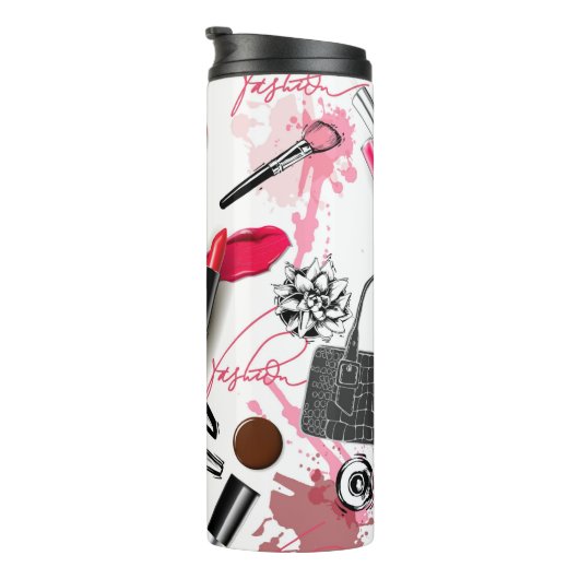 Bouteilles Isothermes Motif sans couture avec maquillage peint (Tourné sur la droite)