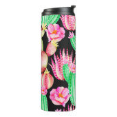 Bouteilles Isothermes Motif sans couture avec succulents. Aquarelle cact (Tourné sur la gauche)