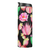 Bouteilles Isothermes Motif sans couture avec succulents. Aquarelle cact (Tourné sur la droite)