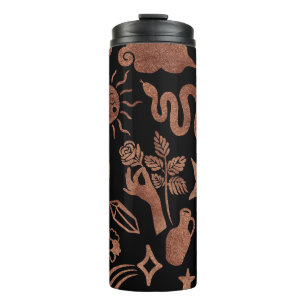 Bouteilles Isothermes Motif sans couture avec symboles mystiques et magi