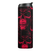 Bouteilles Isothermes Motif sans couture avec un sinistre risque humain  (Tourné sur la gauche)