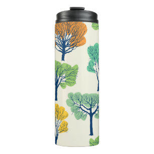 Bouteilles Isothermes Motif sans couture avec vieux arbres