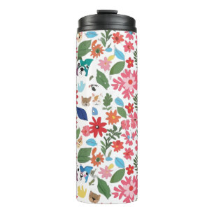Bouteilles Isothermes Motif sans couture de personnages floraux et anima