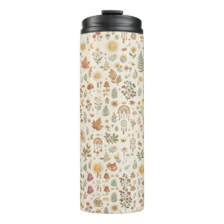 Bouteilles Isothermes Motif sans couture de renard de la forêt ensoleill