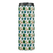 Bouteilles Isothermes Motif sans couture de tortue mignonne | Répétition (Dos)