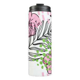 Bouteilles Isothermes Motif sans couture d'éléments tropicaux, dessiné à