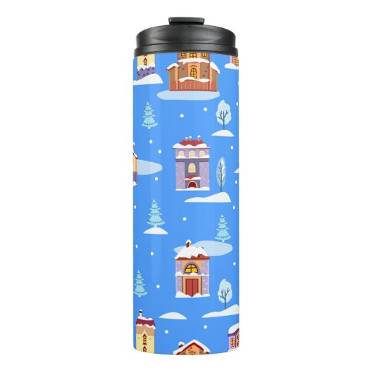 Bouteilles Isothermes Motif sans couture d'hiver dessiné à la main avec  (Devant)