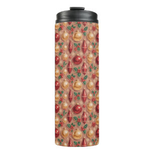 Bouteilles Isothermes Motif sans couture d'ornements de Noël vintage