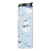 Bouteilles Isothermes Motif sans couture Snowman, arrière - plan d'hiver (Tourné sur la gauche)