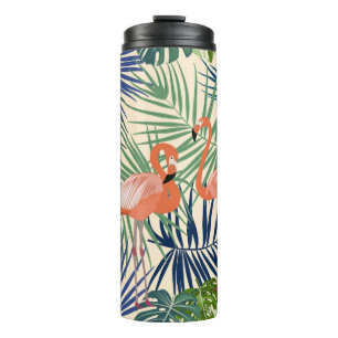 Bouteilles Isothermes Motif sans couture tropicale avec flamant. Botany