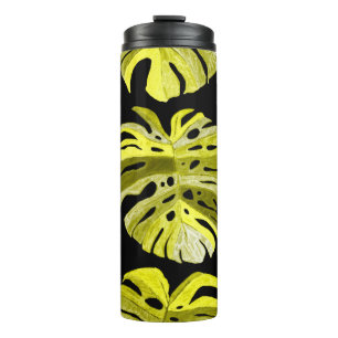 Bouteilles Isothermes Motif sans faille créative avec feuilles tropicaux