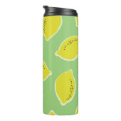 Bouteilles Isothermes Motif sans soudure à la main avec citrons en jaune (Tourné sur la droite)