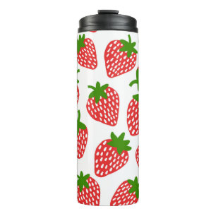 Bouteilles Isothermes Motif sans soudure à Strawberrie. illustration vin