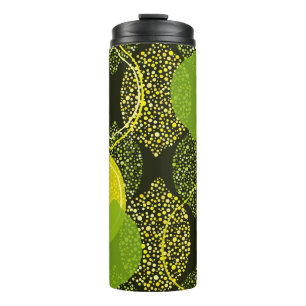 Bouteilles Isothermes Motif sans soudure au citron et à la chaux.