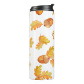 Bouteilles Isothermes motif sans soudure automne avec feuilles en chêne (Tourné sur la gauche)