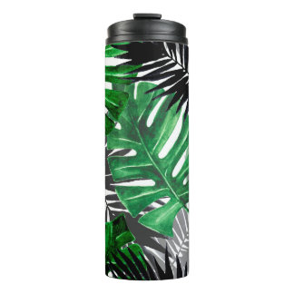 Bouteilles Isothermes motif sans soudure de feuilles tropicaux et d'élém