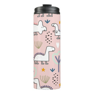 Bouteilles Isothermes Motif sans soudure Dinosaur, illustration vintage