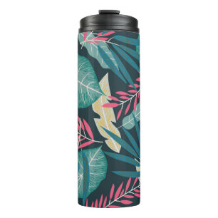 Bouteilles Isothermes Motif sans soudure été avec lea tropical coloré