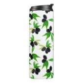 Bouteilles Isothermes Motif sans soudure Gouache avec branche d'olivier, (Tourné sur la gauche)