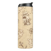 Bouteilles Isothermes Motif sépia à thème nautique (Tourné sur la gauche)