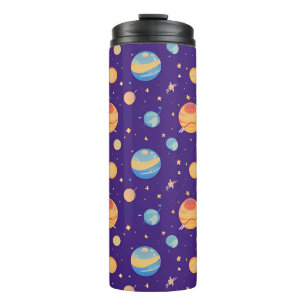 Bouteilles Isothermes Motif spatial coloré avec planètes, étoiles