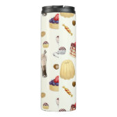 Bouteilles Isothermes Motif sucré avec des desserts variés. (Dos)