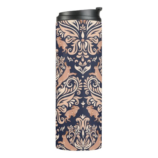 Bouteilles Isothermes Motif symétrique sans couture dans le style Damask (Tourné sur la gauche)