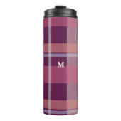 Bouteilles Isothermes Motif Tartan Plaid Rustique Monogramme (Devant)