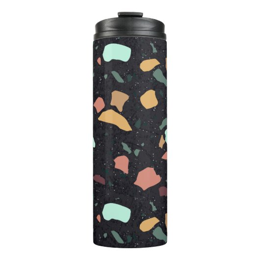 Bouteilles Isothermes Motif Terrazzo Noir (Devant)