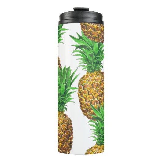 Bouteilles Isothermes Motif transparent avec ananas (Devant)