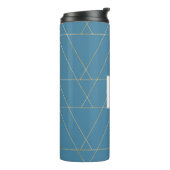 Bouteilles Isothermes Motif triangle bleu et or Monogram Tumbler (Tourné sur la gauche)