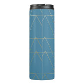 Bouteilles Isothermes Motif triangle bleu et or Monogram Tumbler (Dos)