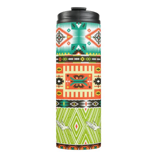 Bouteilles Isothermes Motif tribal transparent avec éléments géométrique (Devant)